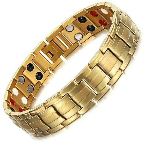 Golden Colour Titanium Bio Magnetic Bracelet